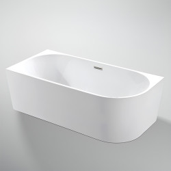 HYDROSAN WANNA WOLNOSTOJĄCA MERA2-509C2-L-P-GRBR BIAŁA PRZELEW SZCZOTKOWANA STAL