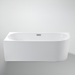 HYDROSAN WANNA WOLNOSTOJĄCA MERA2-509C2-L-P-GRBR BIAŁA PRZELEW SZCZOTKOWANA STAL