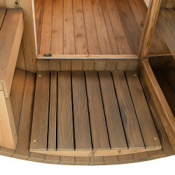 SAUNA OGRODOWA FIŃSKA BECZKA Z PIECEM TROMSO-HG-2 4-6 OSOBOWA 210x210 CM TROMSO-HG TROMSO-HG-2