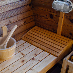 SAUNA OGRODOWA FIŃSKA BECZKA Z PIECEM TROMSO-HG-2 4-6 OSOBOWA 210x210 CM TROMSO-HG TROMSO-HG-2