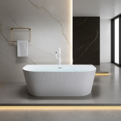 HYDROSAN WANNA WOLNOSTOJĄCA CARLO2-517D2-P-WH BIAŁA PRZELEW BIAŁY