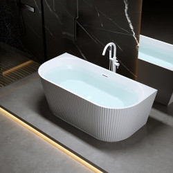 HYDROSAN WANNA WOLNOSTOJĄCA CARLO2-517D2-P-WH-MT BIAŁA PRZELEW BIAŁY MAT