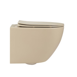 MISKA WC WISZĄCA RIMLESS PEAK-CAP-RIM-03 CAPPUCCINO DESKA WOLNOOPADAJĄCA DUROPLAST PEAK-CAP-RIM-03