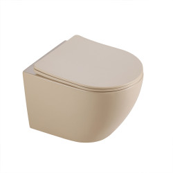 MISKA WC WISZĄCA TORNADO FLOW-CAP-TR-03 CAPPUCCINO DESKA WOLNOOPADAJĄCA DUROPLAST FLOW-CAP-TR-03