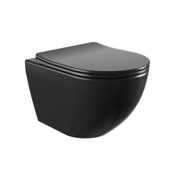 ZESTAW PODTYNKOWY WC STELAŻ GEBERIT DUOFIX MISKA NERO-MTB-03 PRZYCISK DELTA 50 CZARNY POŁYSK
