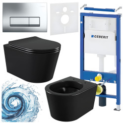 ZESTAW PODTYNKOWY WC STELAŻ GEBERIT DUOFIX MISKA ELITE-MTB-03 PRZYCISK DELTA 50 CHROM