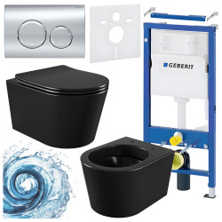 ZESTAW PODTYNKOWY WC STELAŻ GEBERIT DUOFIX MISKA ELITE-MTB-03 PRZYCISK DELTA 20 CHROM