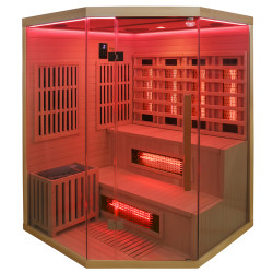 SAUNA INFRARED/FIŃSKA MOSS1 Z PIECEM HARVIA 6KW 4-5 OSOBOWA 150x150 CM 2w1 MOSS1 NEW