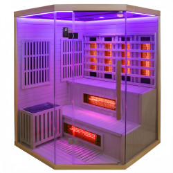 SAUNA INFRARED/FIŃSKA MOSS1 Z PIECEM HARVIA 6KW 4-5 OSOBOWA 150x150 CM 2w1 MOSS1 NEW