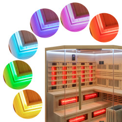 SAUNA INFRARED/FIŃSKA MOSS2 Z PIECEM HARVIA 8KW 5-6 OSOBOWA 200x200 CM 2w1 MOSS2 NEW