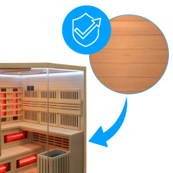 SAUNA INFRARED/FIŃSKA MOSS2 Z PIECEM HARVIA 8KW 5-6 OSOBOWA 200x200 CM 2w1 MOSS2 NEW