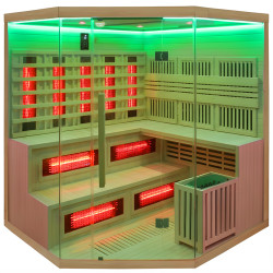 SAUNA INFRARED/FIŃSKA MOSS2 Z PIECEM HARVIA 8KW 5-6 OSOBOWA 200x200 CM 2w1 MOSS2 NEW