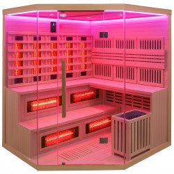 SAUNA INFRARED/FIŃSKA MOSS2 Z PIECEM HARVIA 8KW 5-6 OSOBOWA 200x200 CM 2w1 MOSS2 NEW