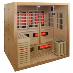 SAUNA INFRARED/FIŃSKA HELSI2 Z PIECEM HARVIA 8KW 5-6 OSOBOWA 200x160 CM 2w1 HELSI2 NEW