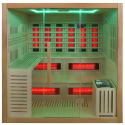 SAUNA INFRARED/FIŃSKA HELSI2 Z PIECEM HARVIA 8KW 5-6 OSOBOWA 200x160 CM 2w1 HELSI2 NEW