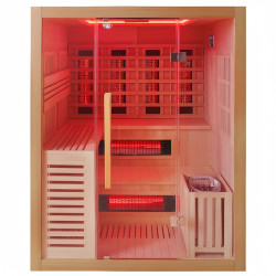 SAUNA KOMBO INFRARED/FIŃSKA HELSI3 Z PIECEM 6kW 3-4 OSOBOWA 160x160 CM 2w1 HELSI3 NEW