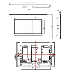 PRZYCISK URUCHAMIAJĄCY SPŁUKUJĄCY DO WC GEBERIT SIGMA BUTTON CHROM PRZEDNI BUTTON-3-CH