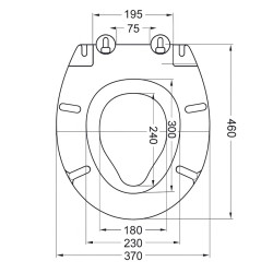 DESKA SEDESOWA WC WOLNOOPADAJĄCA UNIWERSALNA CV-WH-13 BIAŁA DUROPLAST CV-WH-13