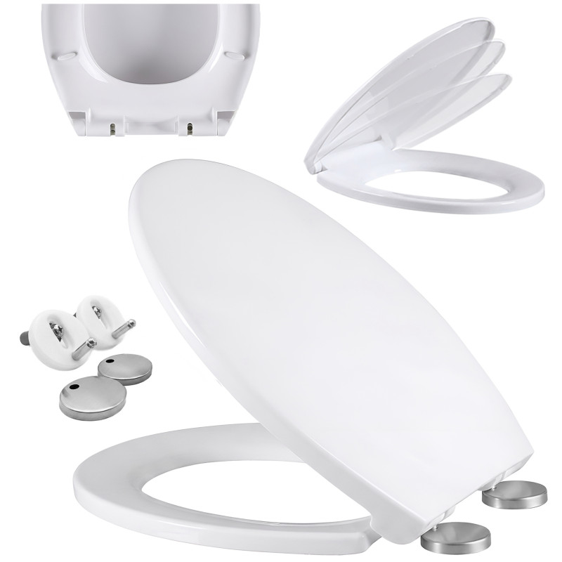 DESKA SEDESOWA WC WOLNOOPADAJĄCA UNIWERSALNA CV-WH-18 BIAŁA DUROPLAST CV-WH-18