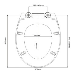 DESKA SEDESOWA WC WOLNOOPADAJĄCA UNIWERSALNA CV-WH-18 BIAŁA DUROPLAST CV-WH-18