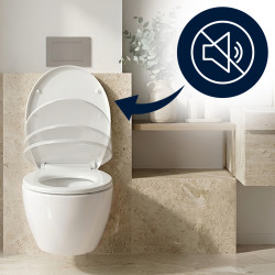 DESKA SEDESOWA WC WOLNOOPADAJĄCA UNIWERSALNA CV-WH-18 BIAŁA DUROPLAST CV-WH-18