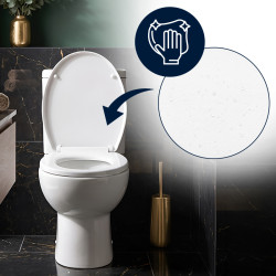 DESKA SEDESOWA WC WOLNOOPADAJĄCA UNIWERSALNA CV-WH-18 BIAŁA DUROPLAST CV-WH-18