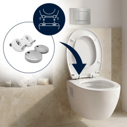 DESKA SEDESOWA WC WOLNOOPADAJĄCA UNIWERSALNA CV-WH-18 BIAŁA DUROPLAST CV-WH-18