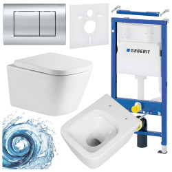 ZESTAW PODTYNKOWY WC STELAŻ GEBERIT DUOFIX MISKA VIVA-WH-TR-02 PRZYCISK DELTA 30 CHROM