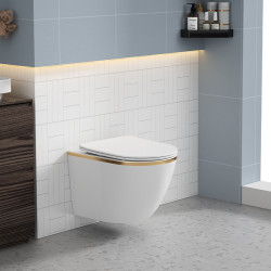 ZESTAW PODTYNKOWY WC STELAŻ GEBERIT DUOFIX MISKA PEAK-WH-GL-RIM-03 PRZYCISK DELTA 30 CHROM