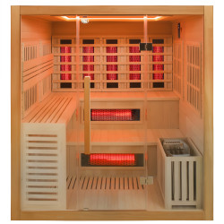 SAUNA INFRARED/FIŃSKA HELSI1 Z PIECEM HARVIA 6KW 4-5 OSOBOWA 180x160 CM 2w1 HELSI1 NEW