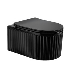 ZESTAW PODTYNKOWY WC STELAŻ GEBERIT DUOFIX MISKA LUMA-BL-RIM-03 PRZYCISK DELTA 50 CZARNY MAT