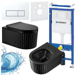 ZESTAW PODTYNKOWY WC STELAŻ GEBERIT DUOFIX MISKA LUMA-BL-RIM-03 PRZYCISK DELTA 50 BIAŁY