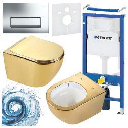 ZESTAW PODTYNKOWY WC STELAŻ GEBERIT DUOFIX MISKA MIZU-GL-WH-TR-03 PRZYCISK DELTA 50 CHROM