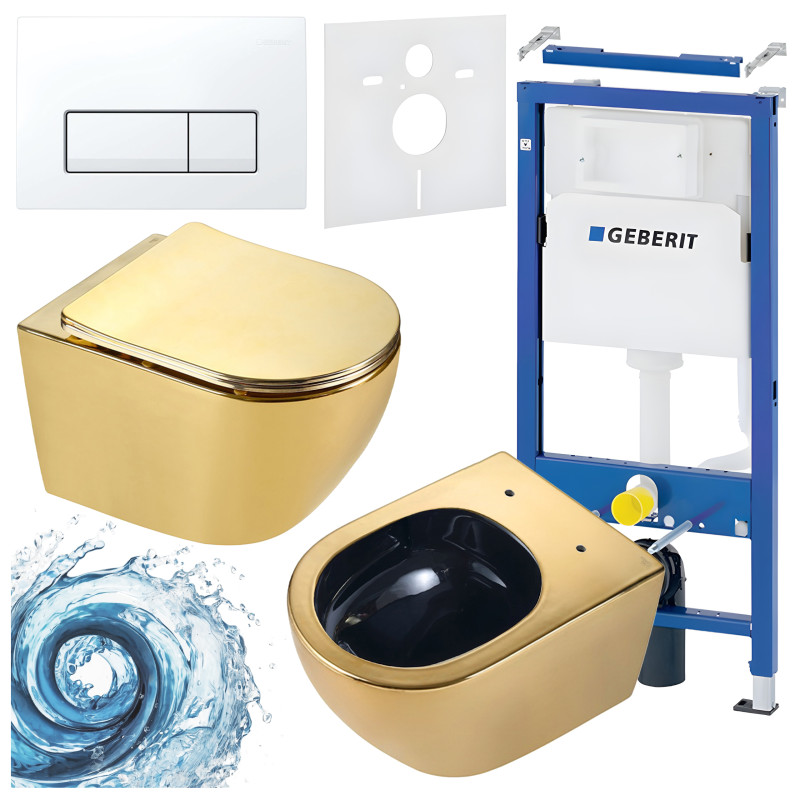 ZESTAW PODTYNKOWY WC STELAŻ GEBERIT DUOFIX MISKA MIZU-GL-BL-TR-03 PRZYCISK DELTA 50 CHROM