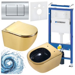 ZESTAW PODTYNKOWY WC STELAŻ GEBERIT DUOFIX MISKA MIZU-GL-BL-TR-03 PRZYCISK DELTA 30 CHROM