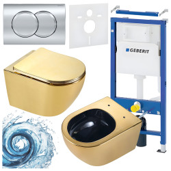ZESTAW PODTYNKOWY WC STELAŻ GEBERIT DUOFIX MISKA MIZU-GL-BL-TR-03 PRZYCISK DELTA 01 CHROM