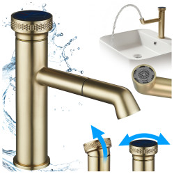 HYDROSAN BATERIA ŁAZIENKOWA CHLOE SZCZOTKOWANE ZŁOTO CHLOE-GL-BR