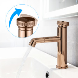 HYDROSAN BATERIA ŁAZIENKOWA CHLOE RÓŻOWE ZŁOTO CHLOE-P-GL