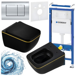 ZESTAW PODTYNKOWY WC STELAŻ GEBERIT DUOFIX MISKA YUZU-MTB-GL-TR-03 PRZYCISK DELTA 30 CHROM