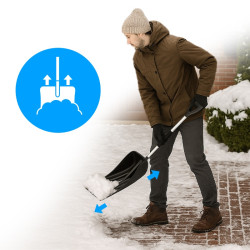ŁOPATA DO ŚNIEGU DO ODŚNIEŻANIA DO AUTA ALUMINIOWY TRZONEK SZUFLA 84CM ARCTIC