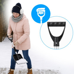 ŁOPATA DO ŚNIEGU DO ODŚNIEŻANIA DO AUTA ALUMINIOWY TRZONEK SZUFLA 84CM ARCTIC