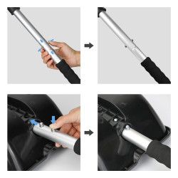 ŁOPATA DO ŚNIEGU DO ODŚNIEŻANIA DO AUTA ALUMINIOWY TRZONEK SZUFLA 84CM ARCTIC