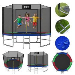 TRAMPOLINA OGRODOWA DLA DZIECI SKY 10FT WIELOKOLOROWA 305 CM