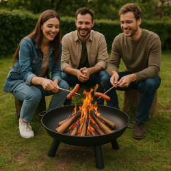 PALENISKO GRILL OGRODOWY WĘGLOWY VL15 CZARNE VL15-BLACK