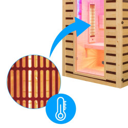 SAUNA DOMOWA SUCHA INFRARED NISKOTEMPERATUROWA TROMSO2 2-3 OSOBOWA 120x105 CM 230 V