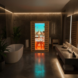 SAUNA DOMOWA SUCHA INFRARED NISKOTEMPERATUROWA TROMSO2 2-3 OSOBOWA 120x105 CM 230 V
