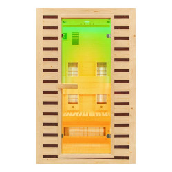 SAUNA DOMOWA SUCHA INFRARED NISKOTEMPERATUROWA TROMSO2 2-3 OSOBOWA 120x105 CM 230 V