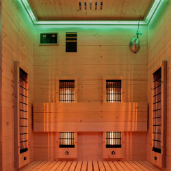 SAUNA DOMOWA SUCHA INFRARED NISKOTEMPERATUROWA TROMSO2 2-3 OSOBOWA 120x105 CM 230 V