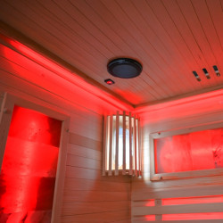 SAUNA FIŃSKA WYSOKOTEMPERATUROWA Z PIECEM FORSA1-BL/HARVIA 3,5KW 1-2 OSOBOWA 120x120 CM