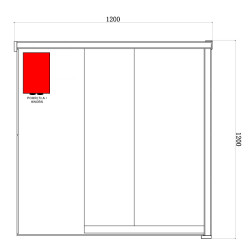 SAUNA FIŃSKA WYSOKOTEMPERATUROWA Z PIECEM FORSA1-BL/HARVIA 3,5KW 1-2 OSOBOWA 120x120 CM